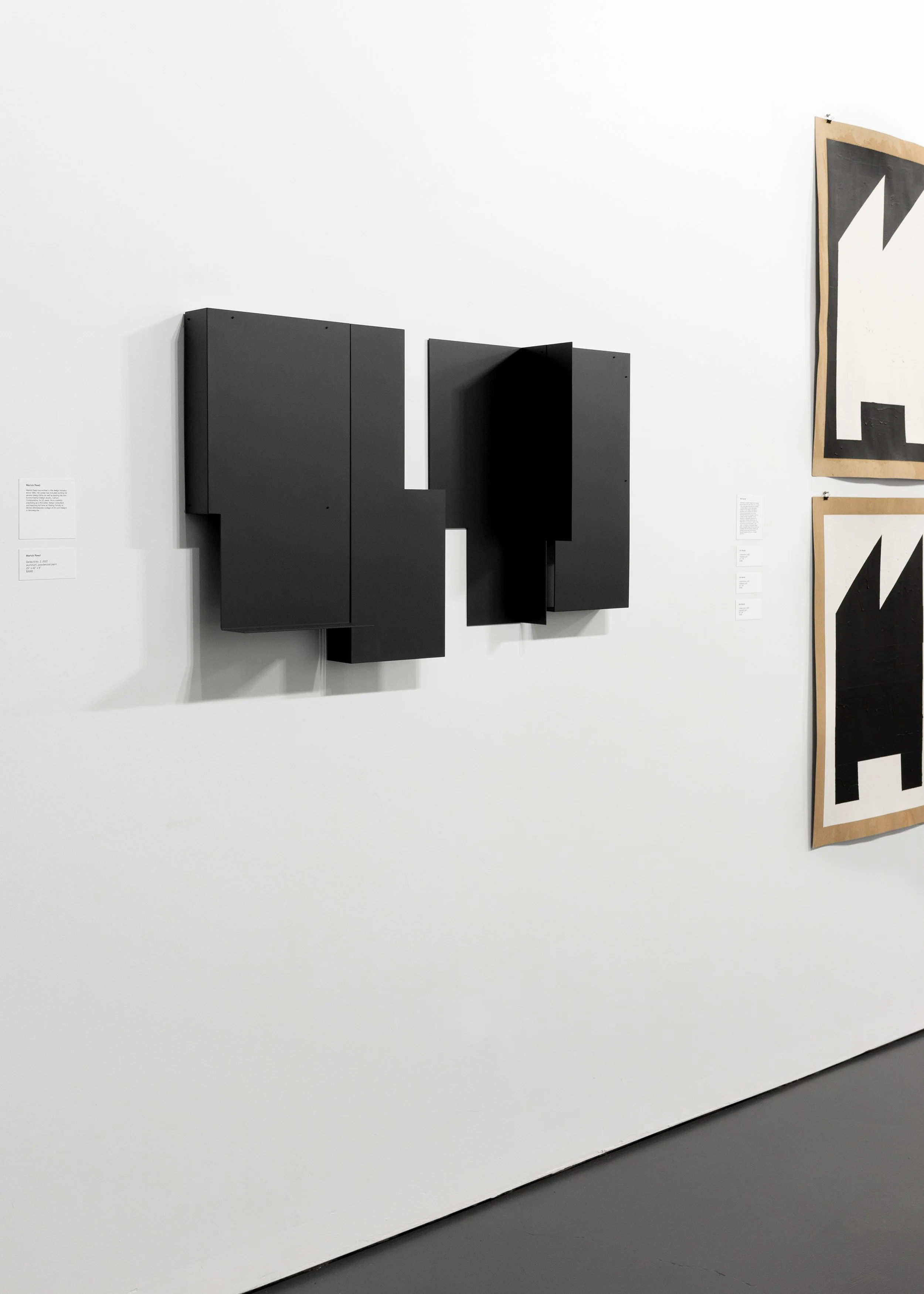 black and white show — merick reed modern minimal sculpture